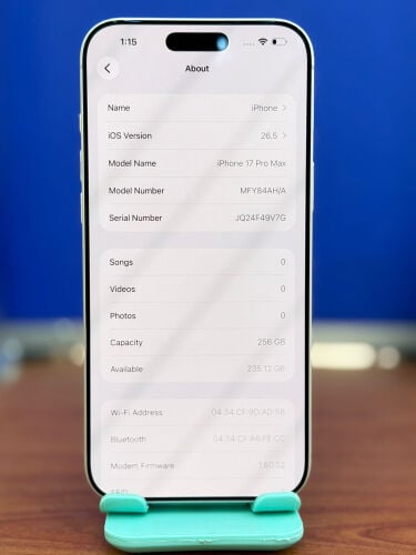 17 pro max 256 GB