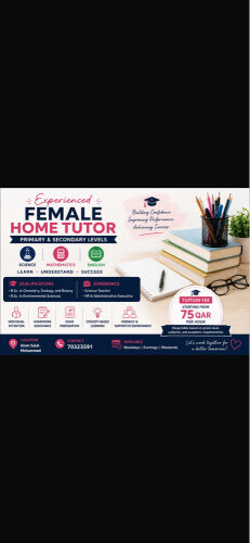     Experienced Female Home Tutor 
