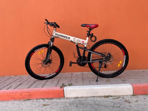 White HUMMER bicycle