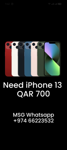 need iPhone 13