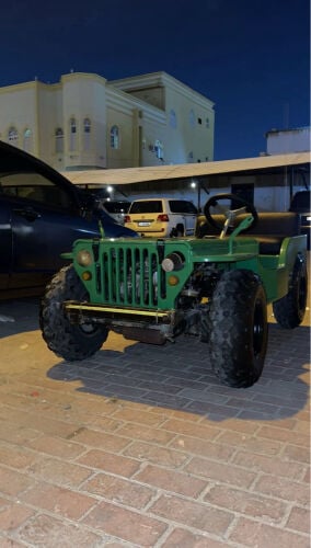 Mini jeep for sale good condition everything working gear Manuel model 2023 WhatsApp number 30453115