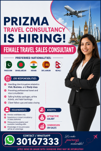 Female Travel Sales Consultant