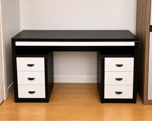 Modern Black & White Desk