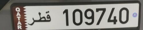 six digit 974 no. plate