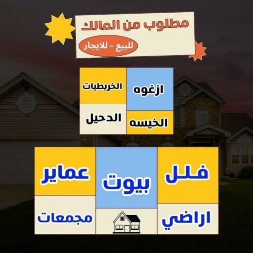 اعرض عقارك للبيع