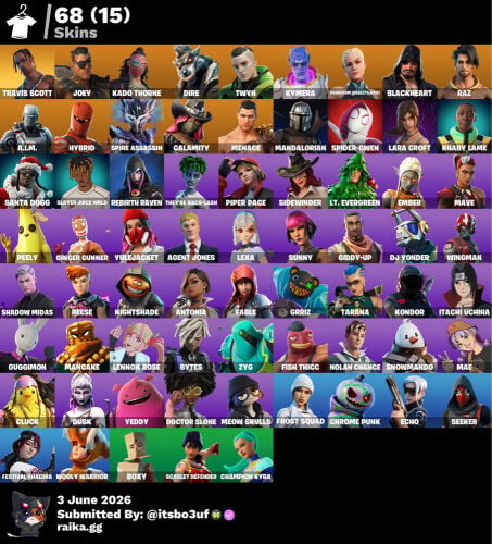Travis Scott fortnite account
