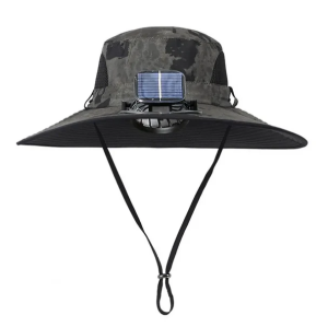 Solar Fan Hat Handsfree Wide Brim