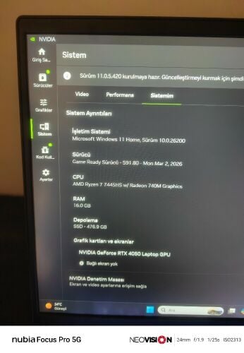 Hp victus Rtx4050 Ryzen 7 7445Hs