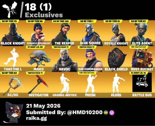 6 حسابات فورت نايت شيطون نادر 