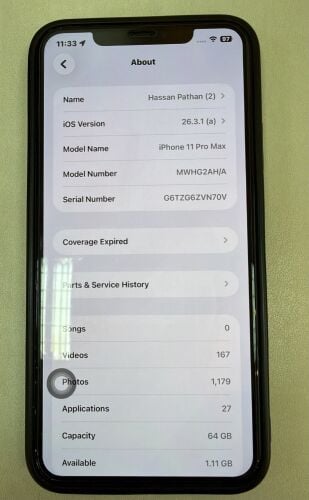 I phone 11 pro max