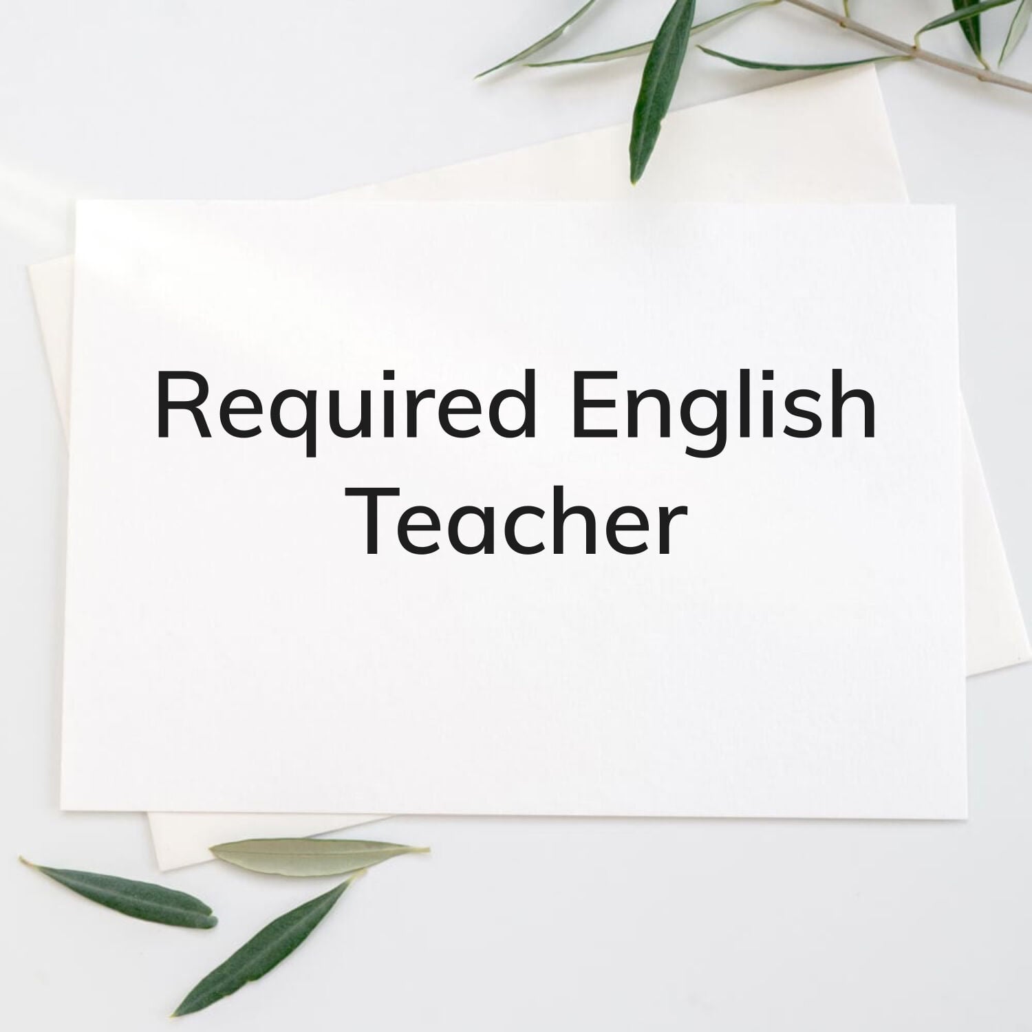 English teacher 