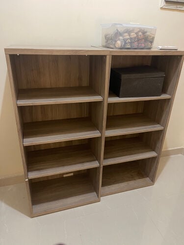 Two shelving cabinets