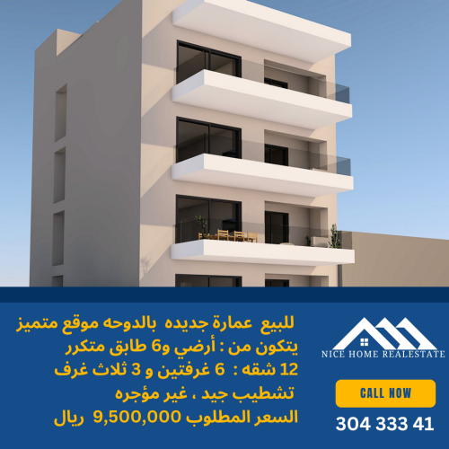 للبيع عماره جديدة 12 شقه