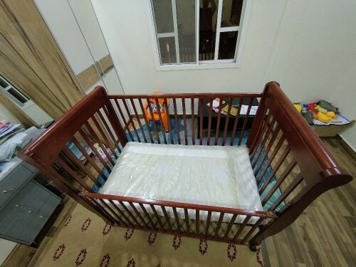 baby bed with mattress
