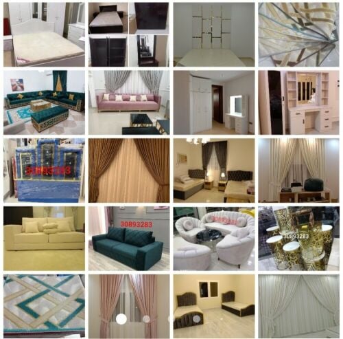 furniture and curtains