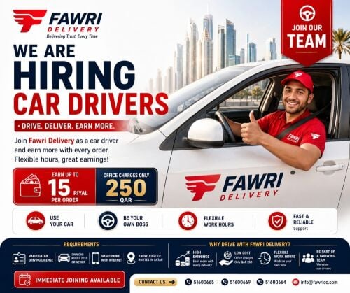 Hiring Driver-15qar/Order-Snoonu.