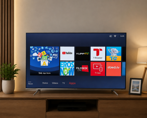 TCL 49 smart tv with box remote