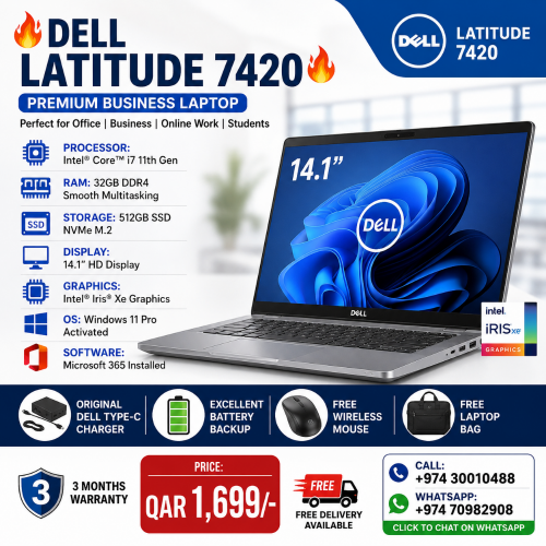 Dell Latitude 7420
Core i7 11th Gen