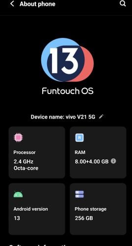 VIVO V21 5G