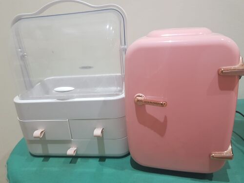 Cosmetics Fridge & Jewellery Stand