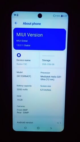 REDMI 15C NEW, 16gb ram, android 15
