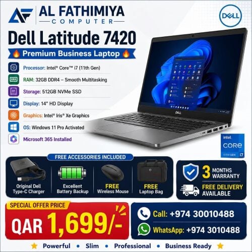 Dell  Latitude 7420 
Core i7 11th g