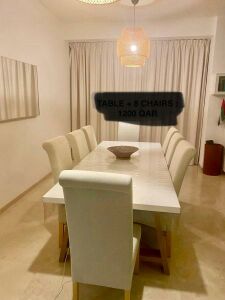 table + 8 chairs