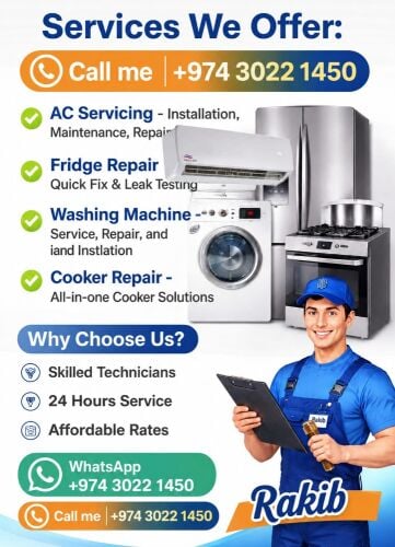 ac fridge whasing machine cooking