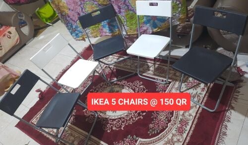 5 IKEA GUNDE CHAIRS FOR 150 QR