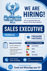 FEMALE SALES EXECUTIVE REQUIRED!