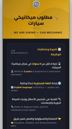 Auto mechanic and electrician