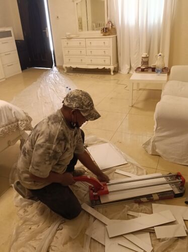 Tiles installation work