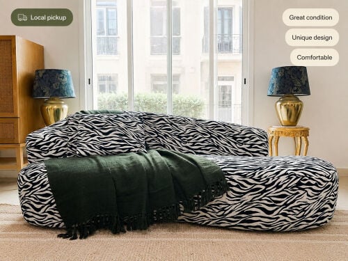 Statement zebra print sofa
