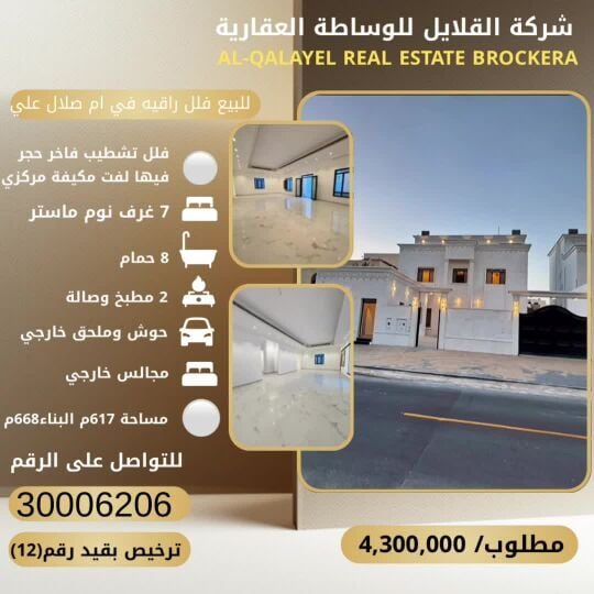 للبيع فلتين راقيه في ام صلال علي