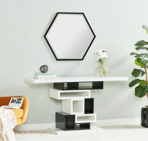 console with mirror 
