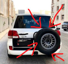 حامل عجلة احتياطية للباب للتبديل