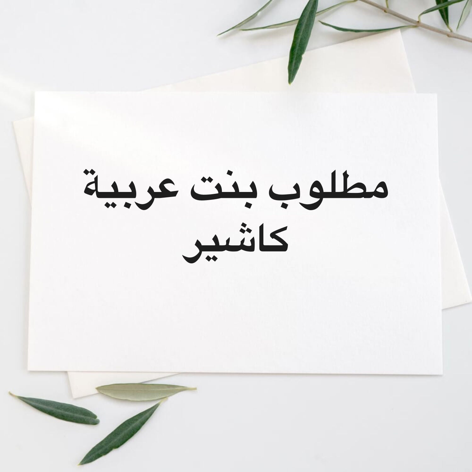 مطلوب بنت عربية كاشير 