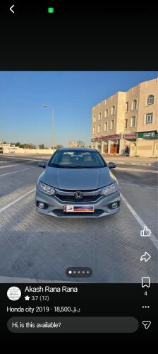 Honda city 19 model