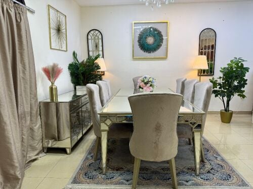 8 chairs dining table set.74084115