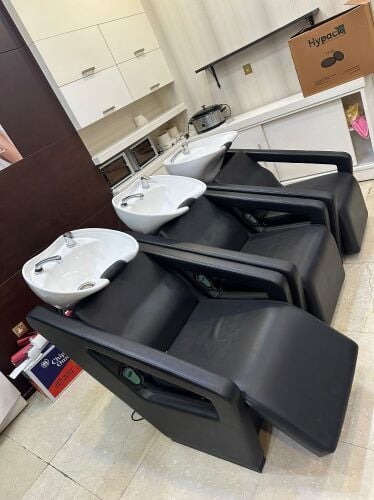 chairs, washer, massage bed, mixer