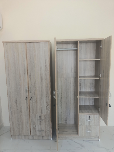 New wooden two door cabinet