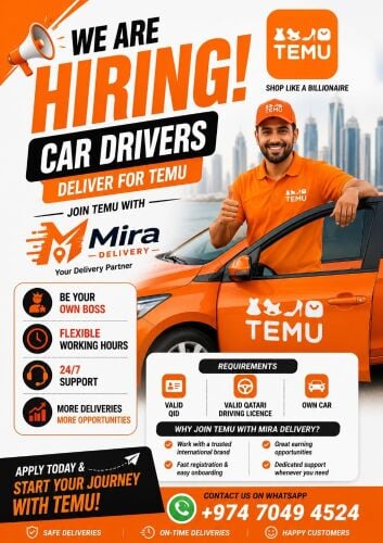 We are hiring Car Drivers
