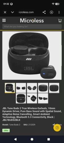 JBl Tune Noise cancelling earpods