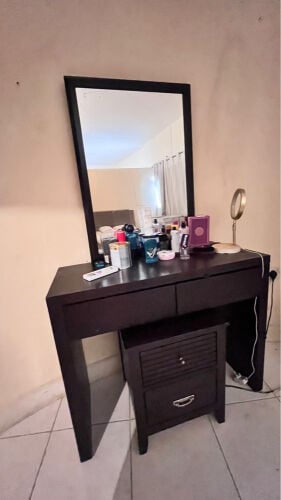 3 doors closet with dressing table 