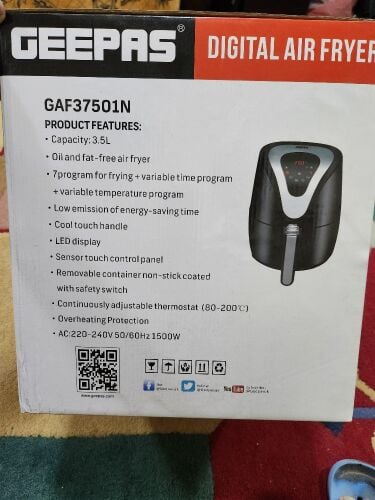 Geepas digital air fryer