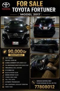 TOYOTA FORTUNER 2017 model