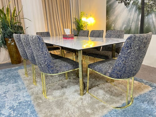 Midas luxury 8 chair dining table 