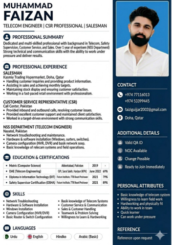 customer service &sale executive