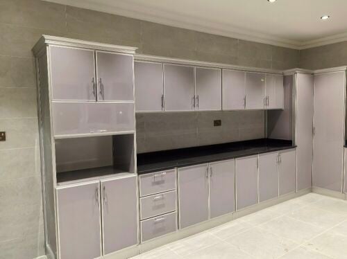 Aluminum kitchen cabinet made