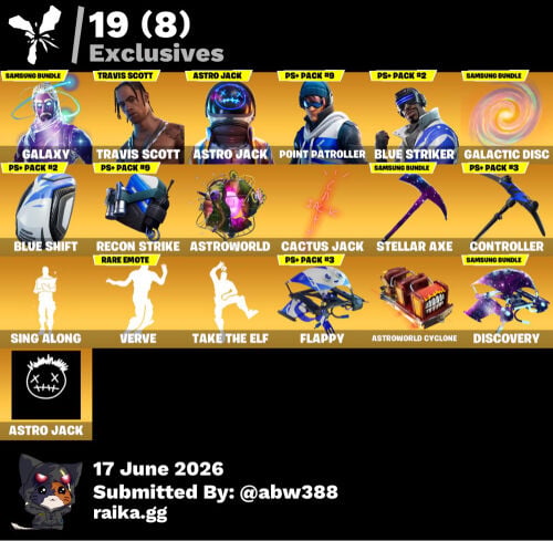 حساب جالكسي فورتنايت